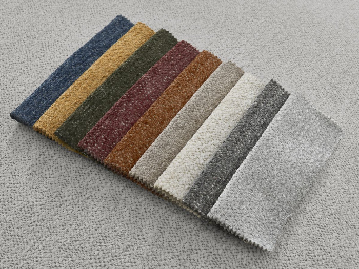 Canapé droit fixe 4 places VOLTAIRE assise profonde tissu chiné
