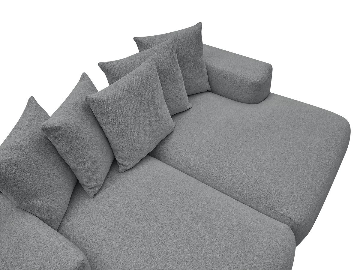 Canapé droit 4 places VOLTAIRE assise profonde chiné gris foncé — vue 4