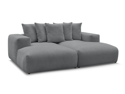 Canapé droit fixe 4 places VOLTAIRE assise profonde tissu chiné