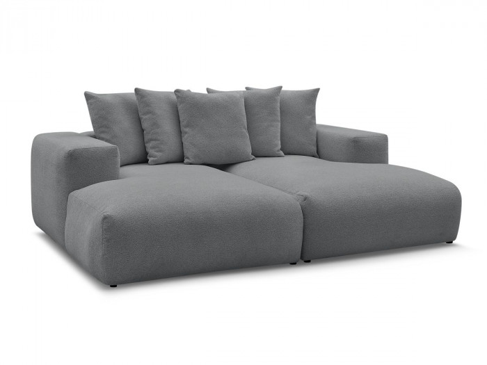 Canapé droit fixe 4 places VOLTAIRE assise profonde tissu chiné