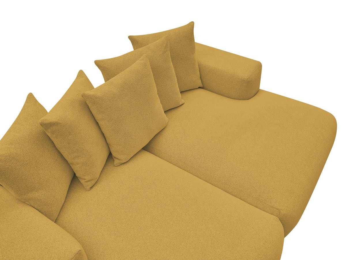 Canapé droit 4 places VOLTAIRE assise profonde chiné jaune — vue 4