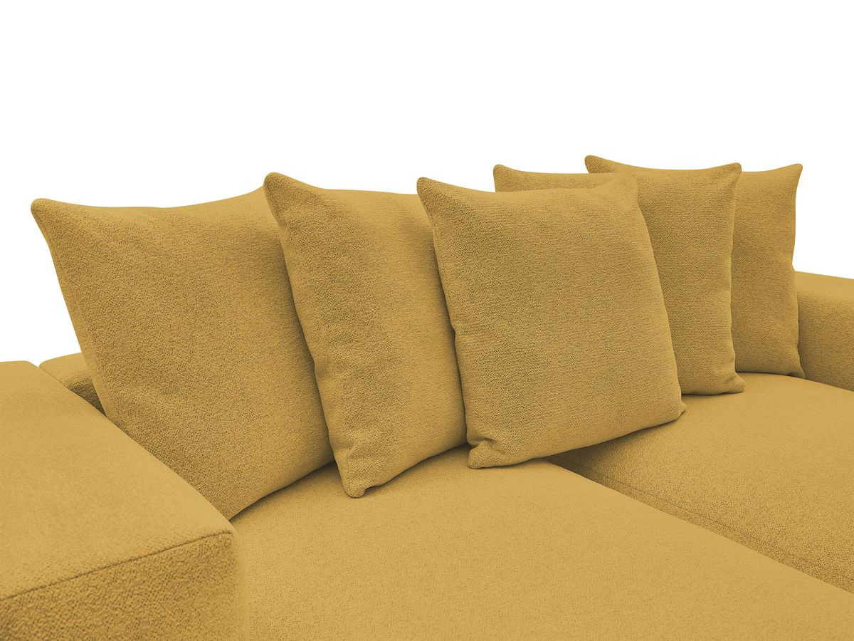 Canapé droit 4 places VOLTAIRE assise profonde chiné jaune — vue 6