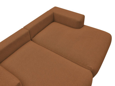 Canapé droit fixe 4 places VOLTAIRE assise profonde tissu chiné