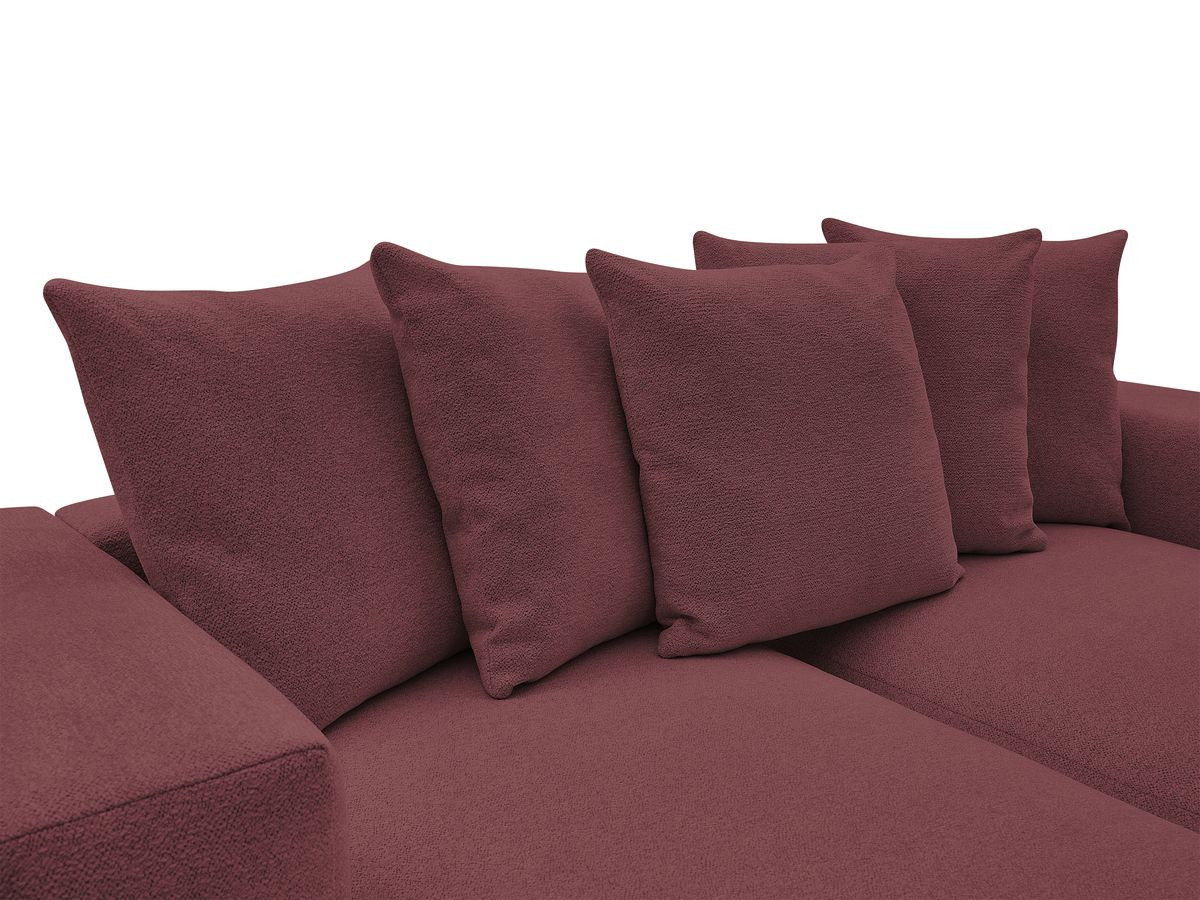 Canapé droit 4 places VOLTAIRE assise profonde chiné rouge — vue 6