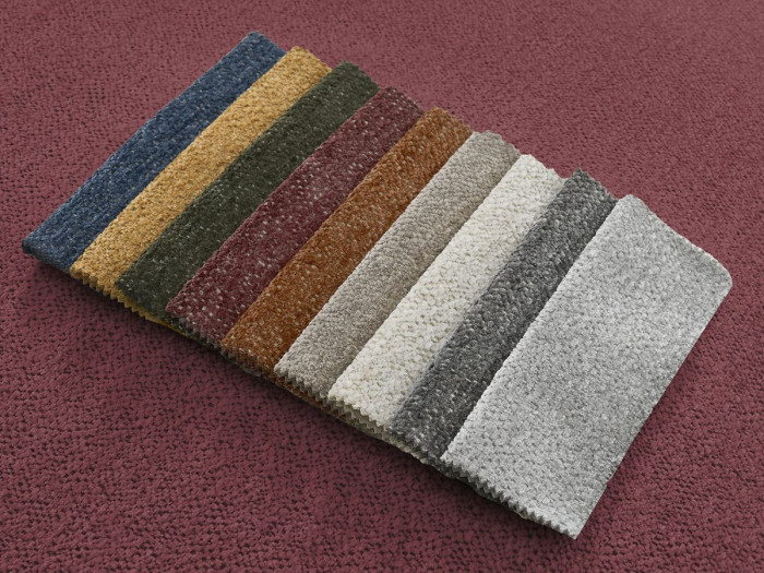 Canapé droit fixe 4 places VOLTAIRE assise profonde tissu chiné