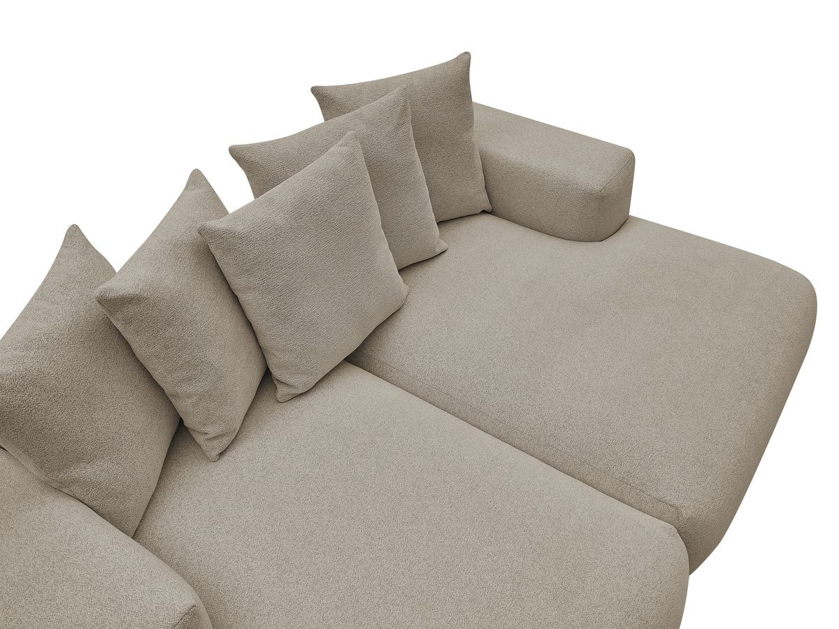 Canapé droit 4 places VOLTAIRE assise profonde chiné taupe — vue 4