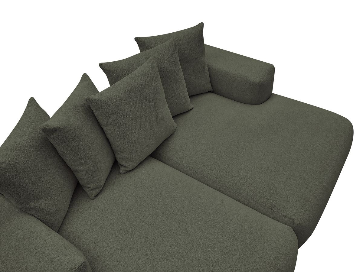 Canapé droit 4 places VOLTAIRE assise profonde chiné vert — vue 4