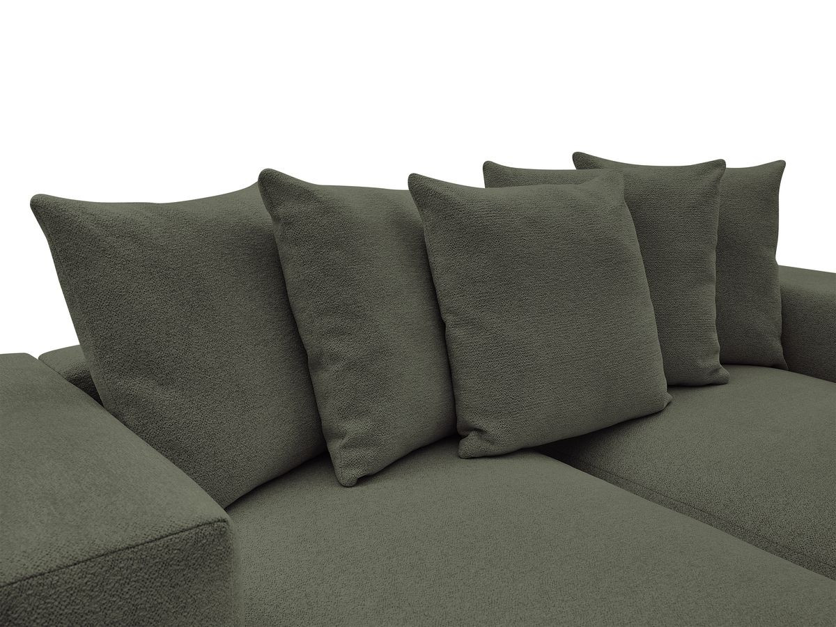 Canapé droit 4 places VOLTAIRE assise profonde chiné vert — vue 6