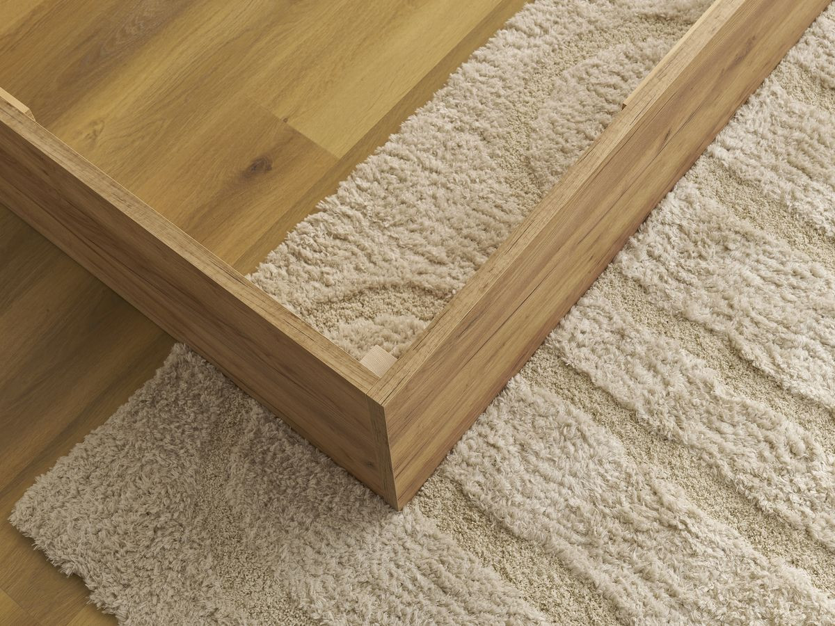 NIRA-kist in 160 x 200 cm, CAPUCINE-matras, warm RE-DREAM-dekbed in 240 x 260 cm, twee RE-DREAM-kussens in 60 x 60 cm