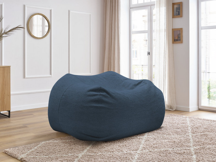 Pouf ultra moelleux VOLTAIRE tissu chiné