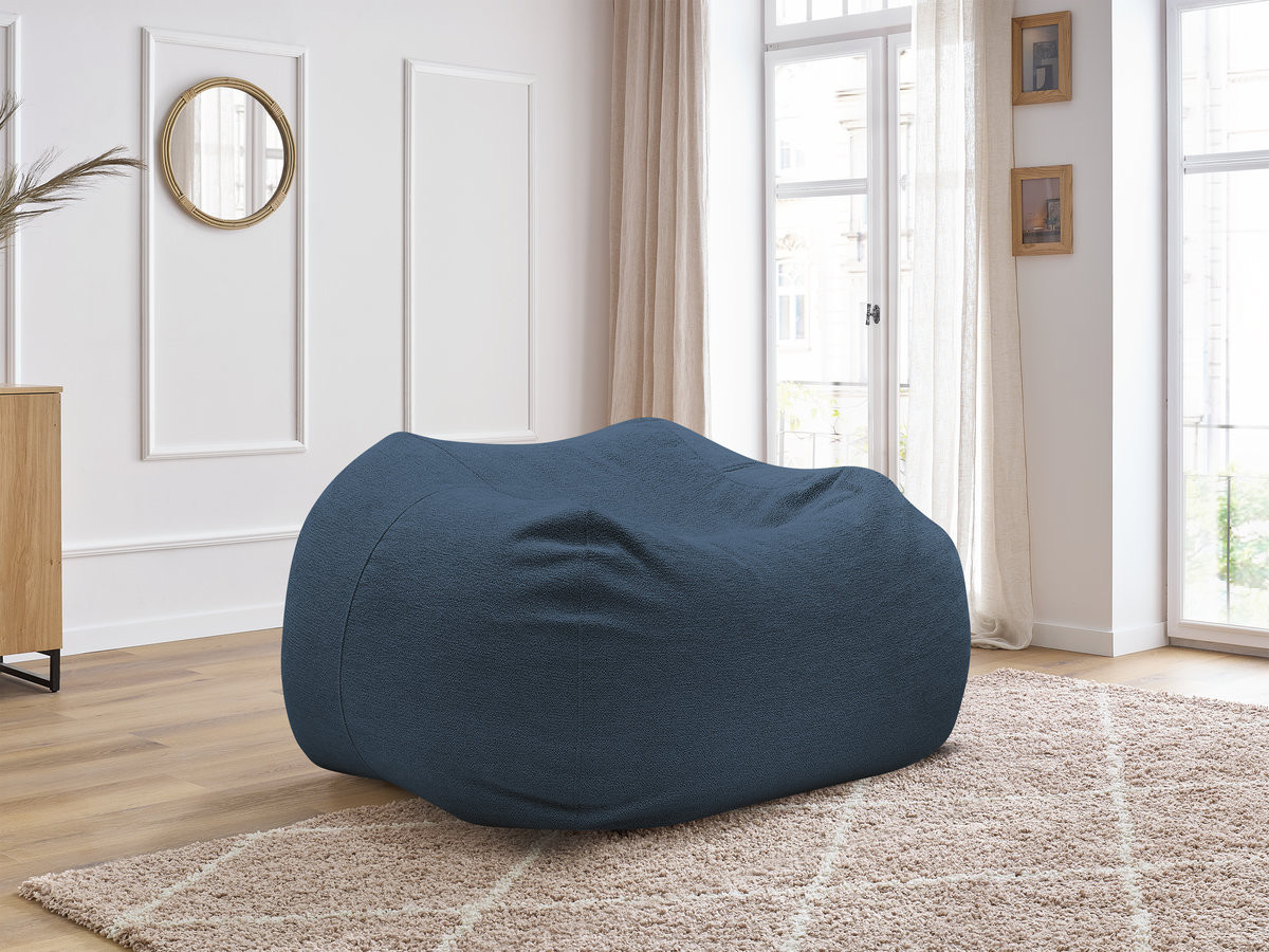 Pouf ultra moelleux VOLTAIRE tissu chiné