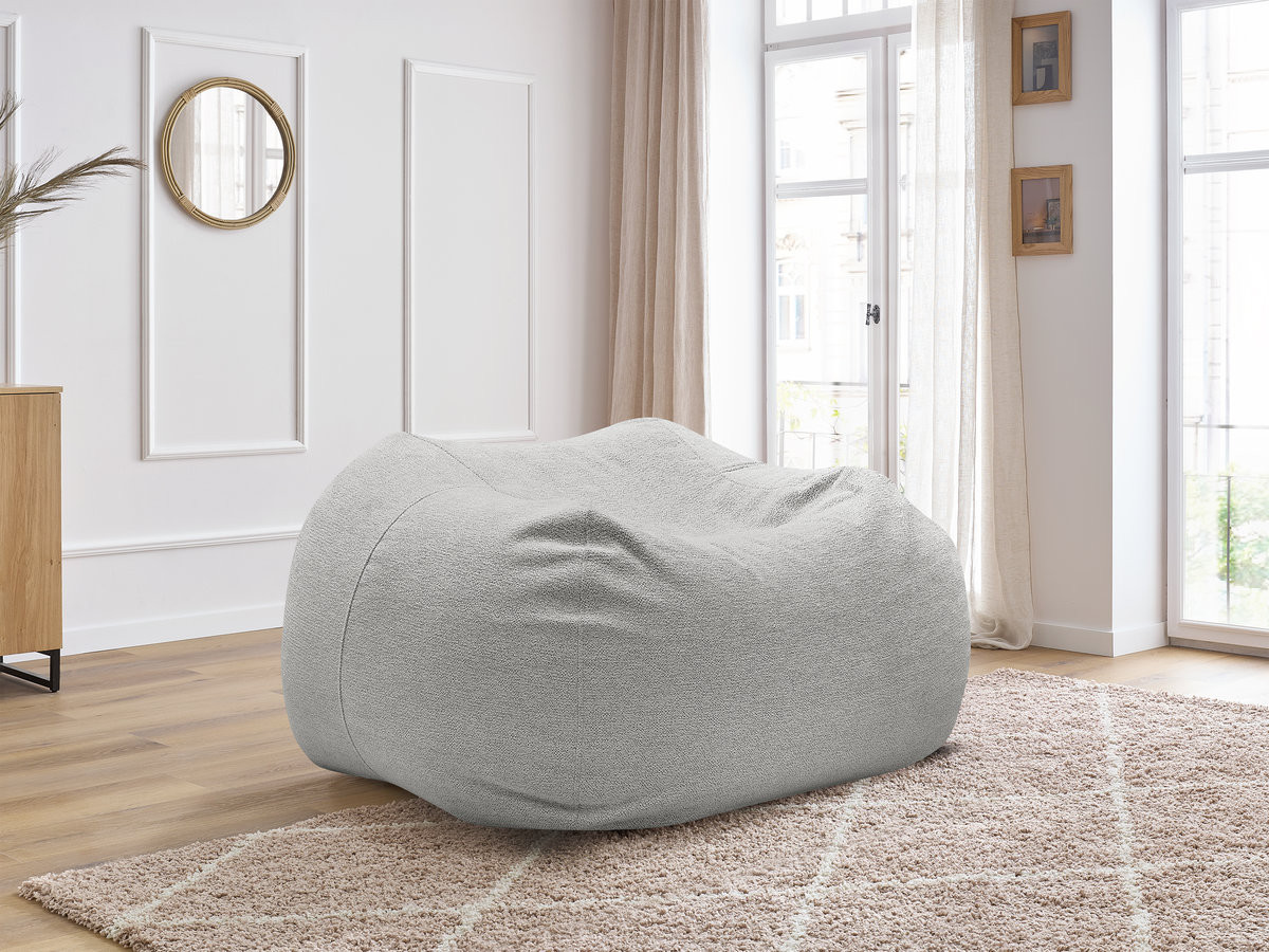 Pouf ultra moelleux VOLTAIRE tissu chiné