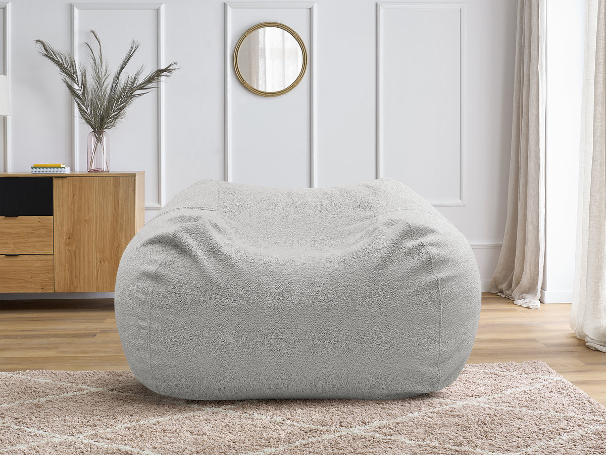Pouf ultra moelleux VOLTAIRE tissu chiné