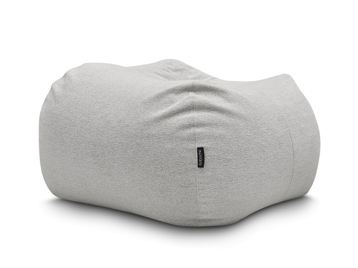 Pouf ultra moelleux VOLTAIRE chiné gris clair — vue 5