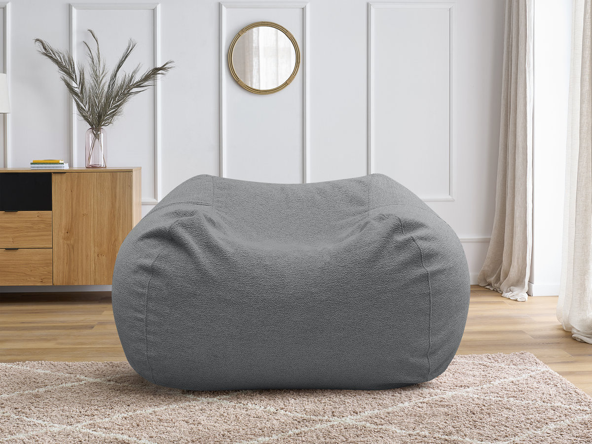 Pouf ultra moelleux VOLTAIRE tissu chiné