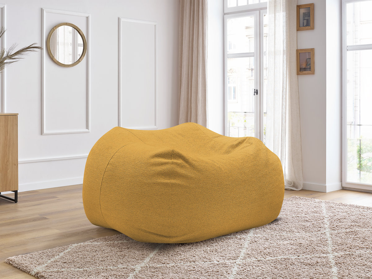 Pouf ultra moelleux VOLTAIRE tissu chiné