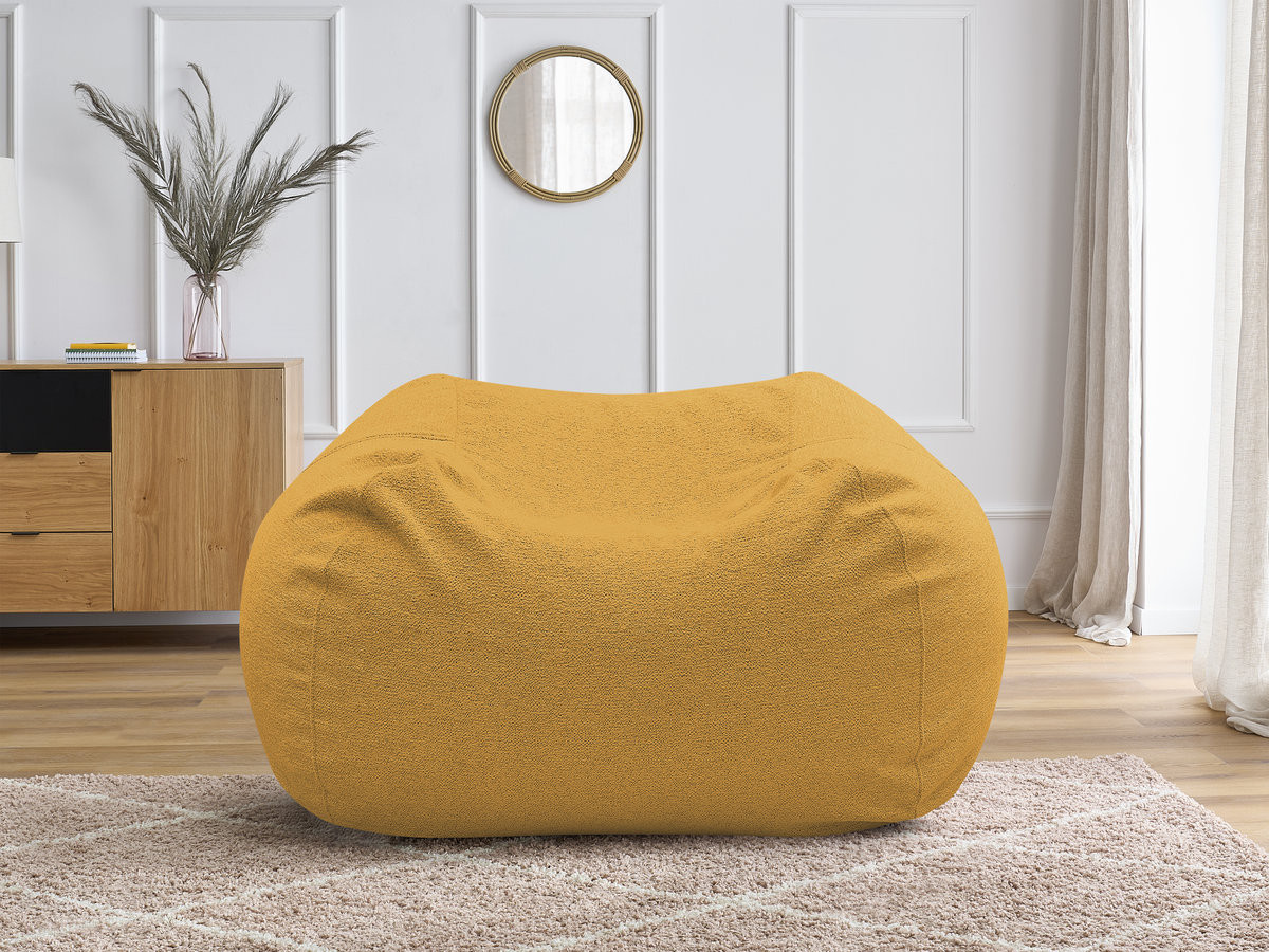 Pouf ultra moelleux VOLTAIRE tissu chiné