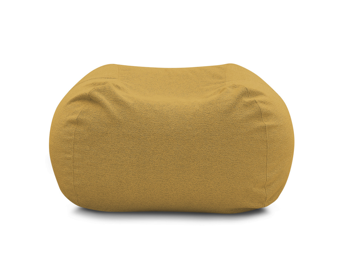 Pouf ultra moelleux VOLTAIRE chiné jaune