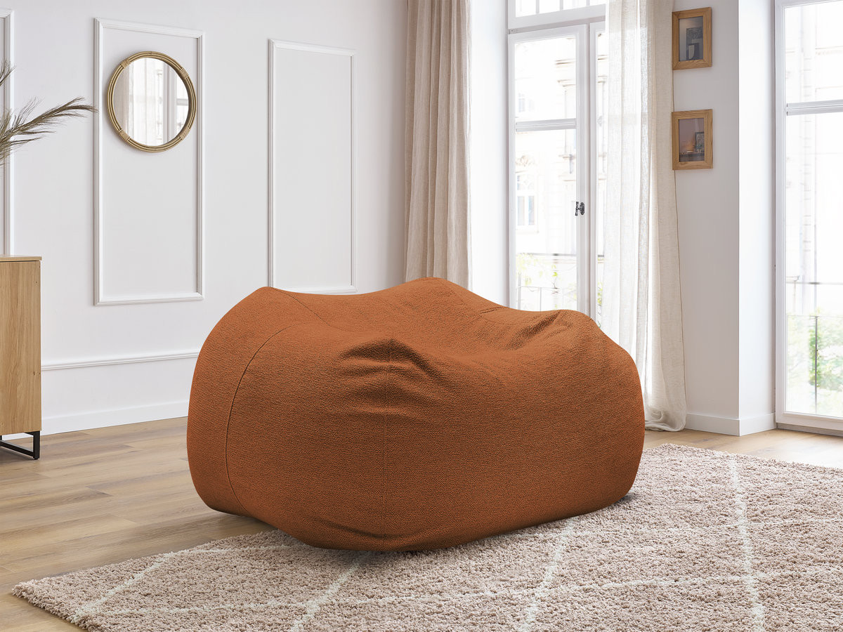 Pouf ultra moelleux VOLTAIRE tissu chiné