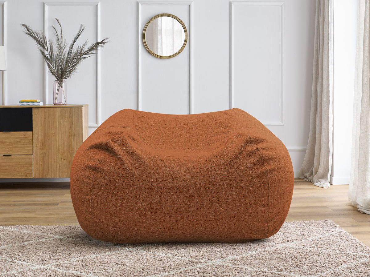 Pouf ultra moelleux VOLTAIRE tissu chiné