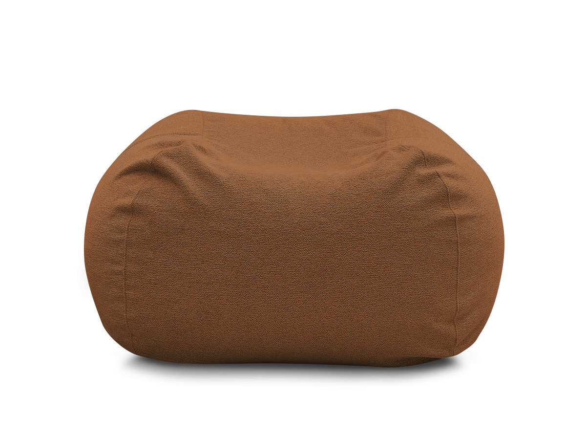 Pouf ultra moelleux VOLTAIRE chiné orange
