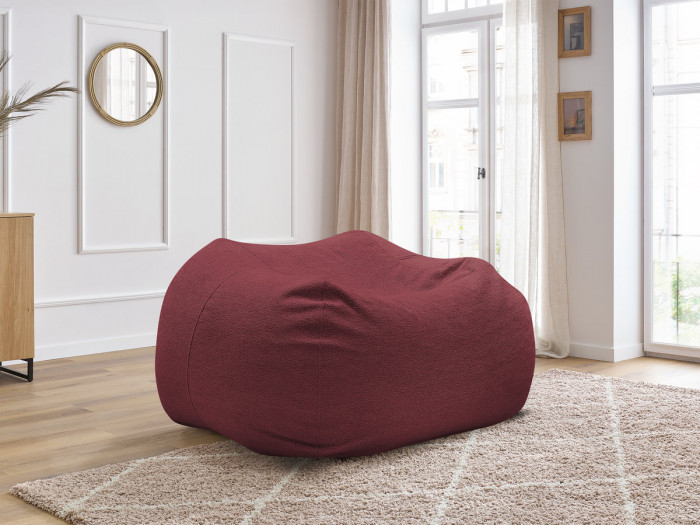 Pouf ultra moelleux VOLTAIRE tissu chiné