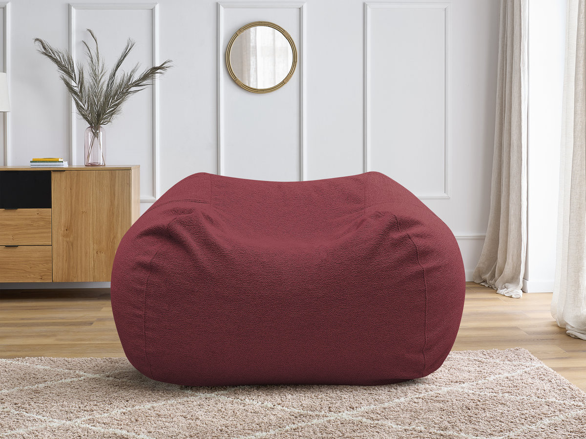 Pouf ultra moelleux VOLTAIRE tissu chiné
