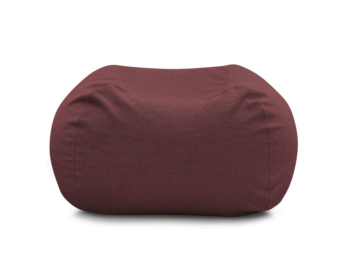 Pouf ultra moelleux VOLTAIRE chiné rouge