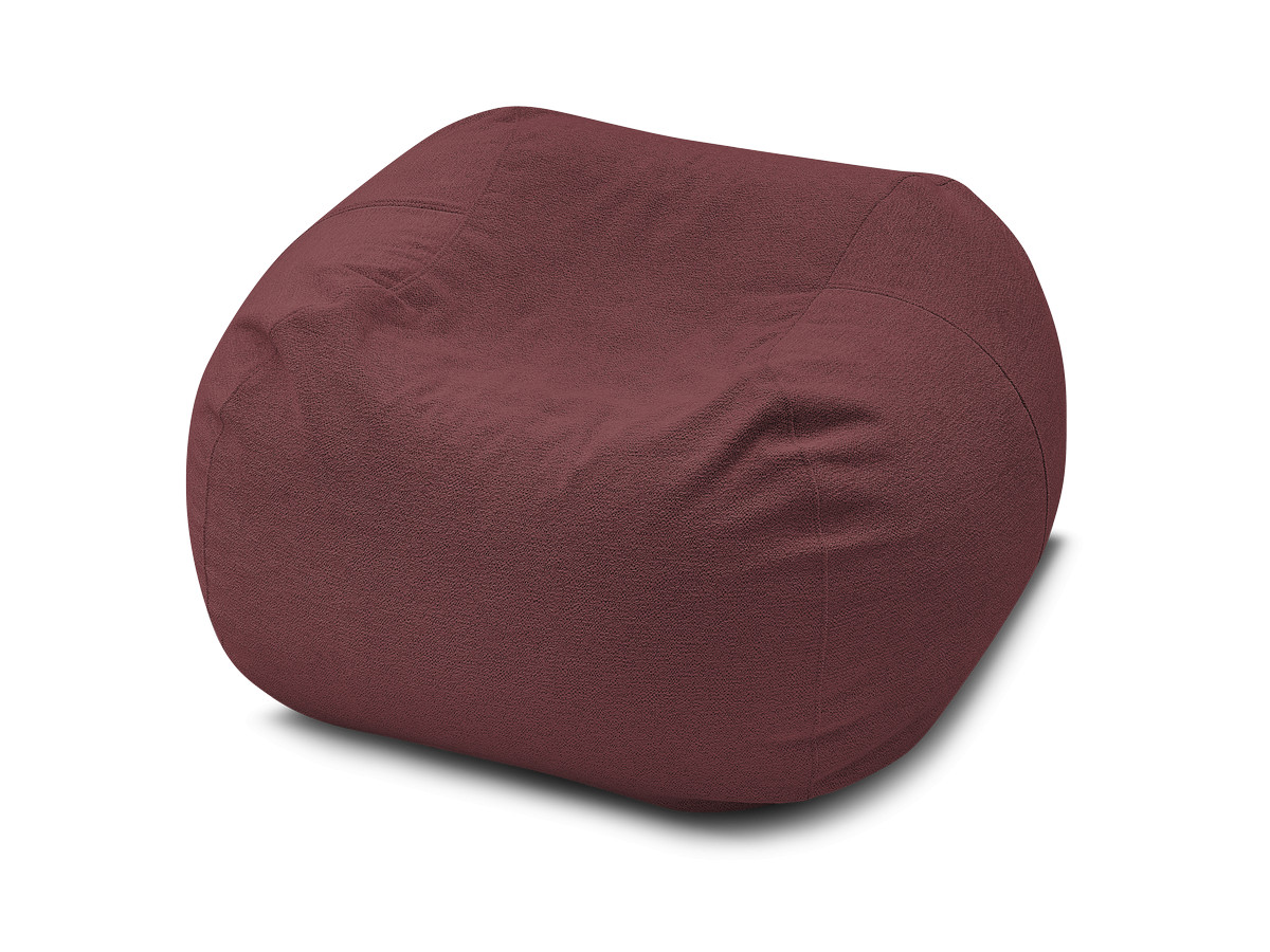 Pouf ultra moelleux VOLTAIRE chiné rouge — vue 4