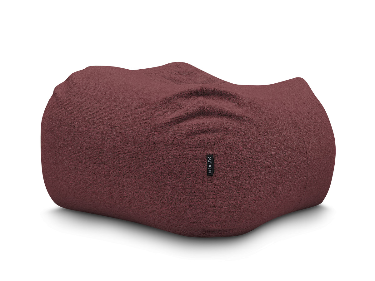Pouf ultra moelleux VOLTAIRE chiné rouge — vue 5
