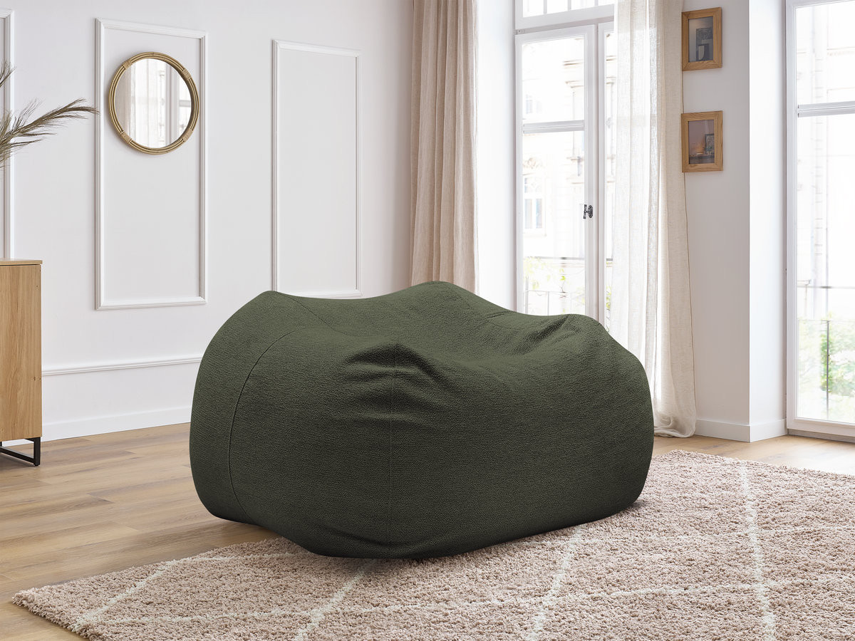Pouf ultra moelleux VOLTAIRE tissu chiné