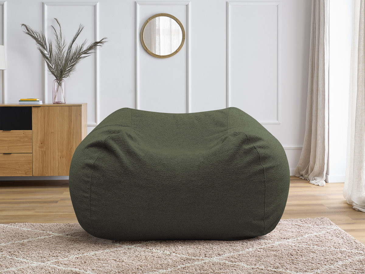 Pouf ultra moelleux VOLTAIRE tissu chiné