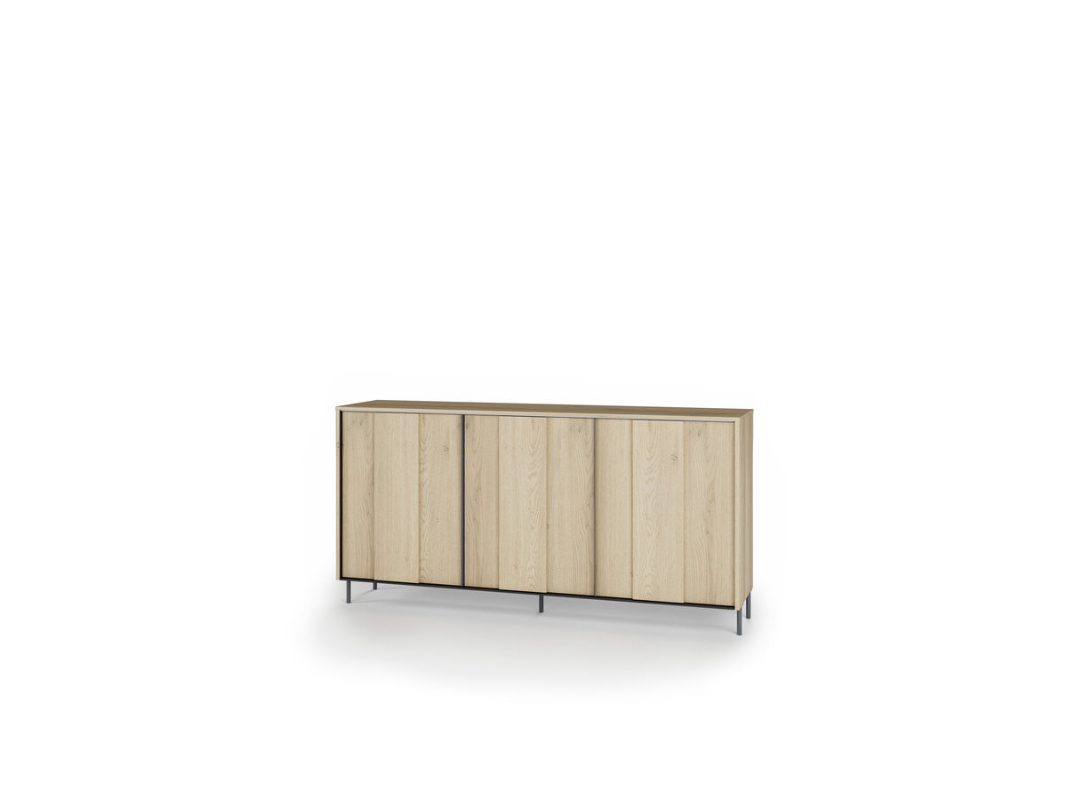 Buffet 3 portes 167 cm TILIA imitation chêne avec LED