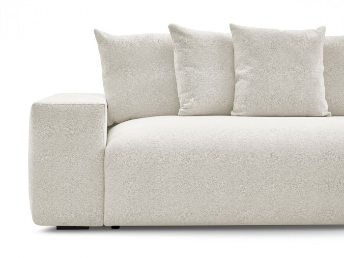 Canapé droit fixe 3 places VOLTAIRE tissu chiné