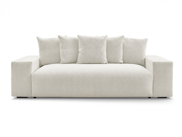 Canapé droit fixe 3 places VOLTAIRE tissu chiné