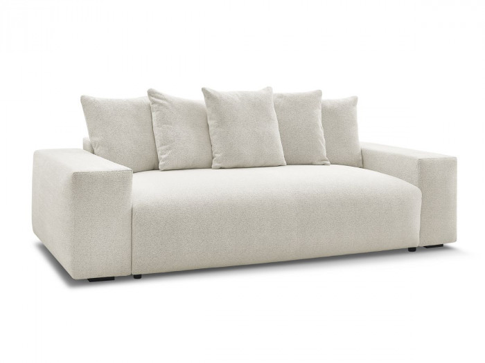 Canapé droit fixe 3 places VOLTAIRE tissu chiné