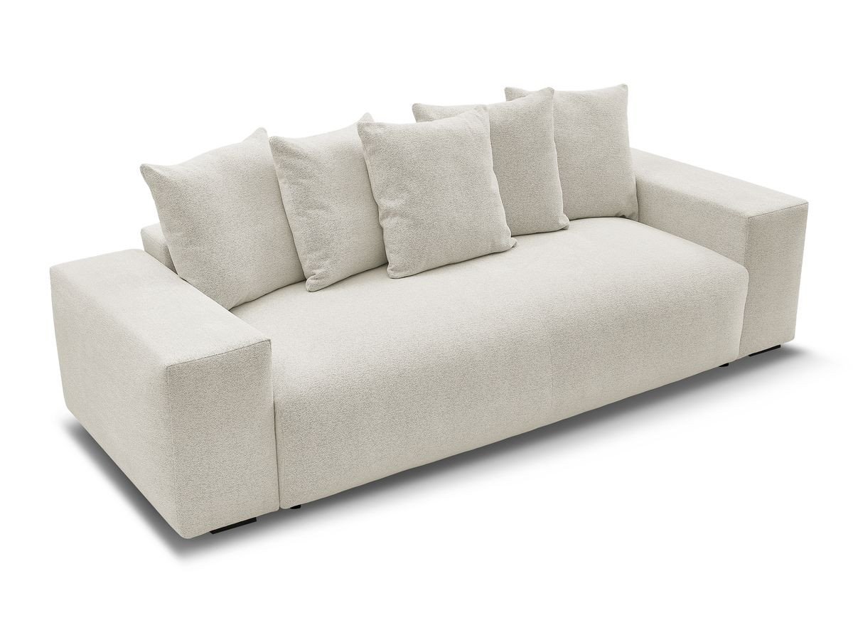 Canapé droit fixe 3 places VOLTAIRE tissu chiné