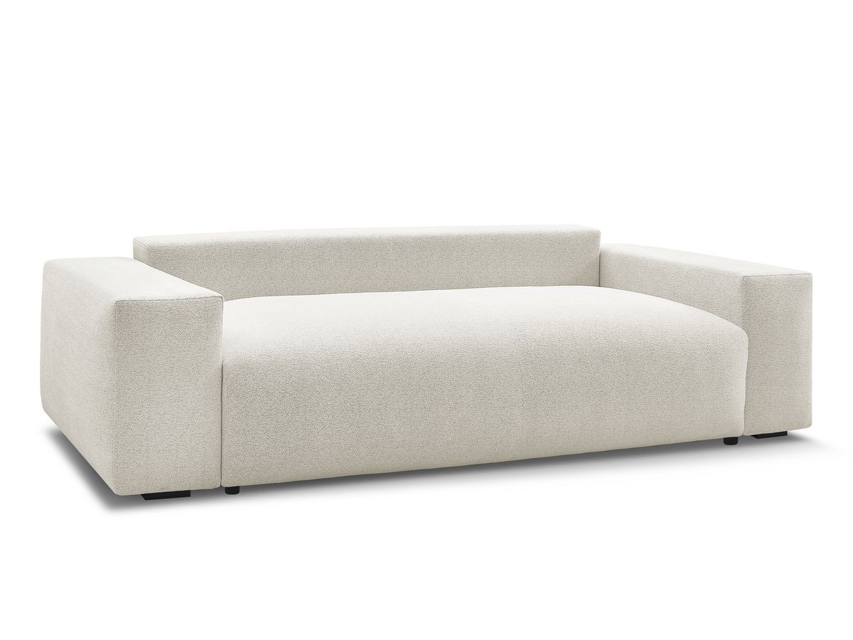 Canapé droit fixe 3 places VOLTAIRE tissu chiné