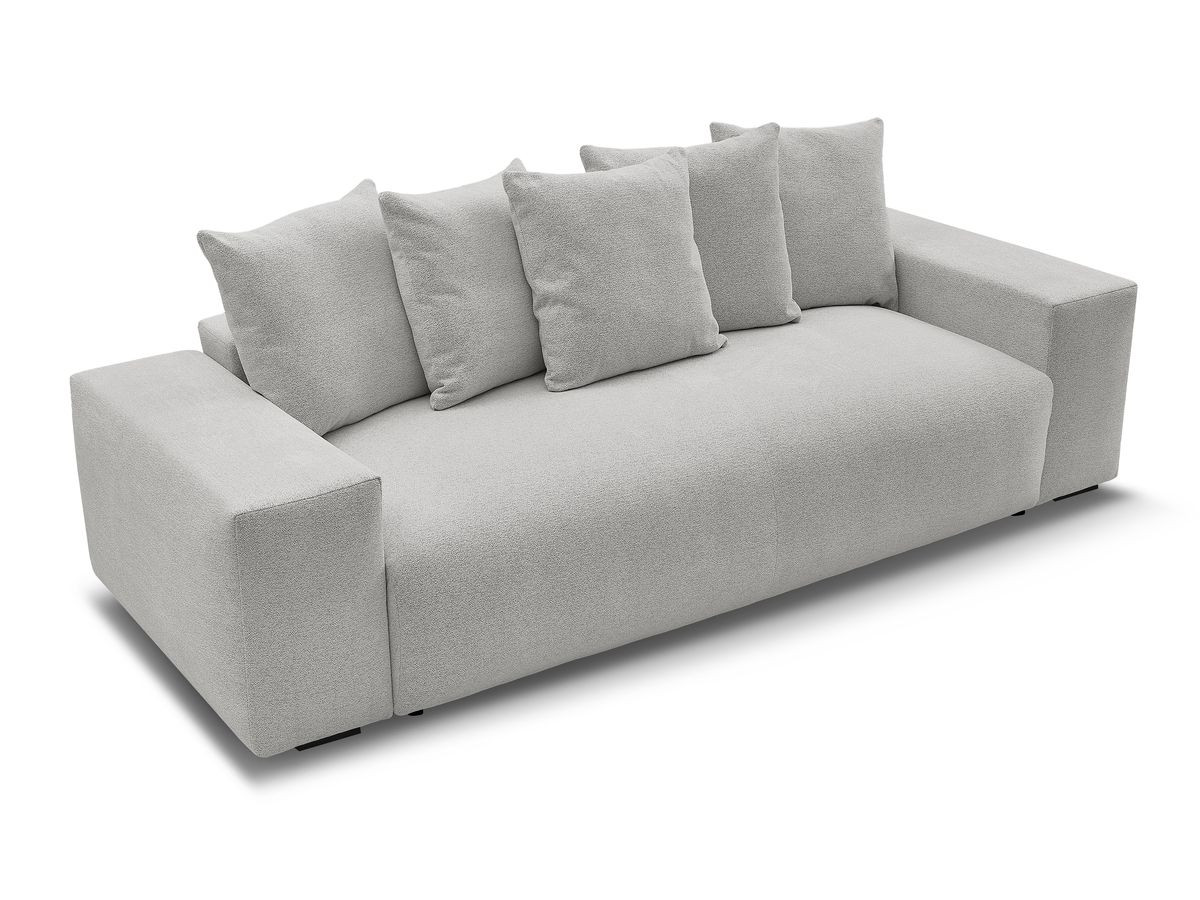 Canapé droit fixe 3 places VOLTAIRE tissu chiné