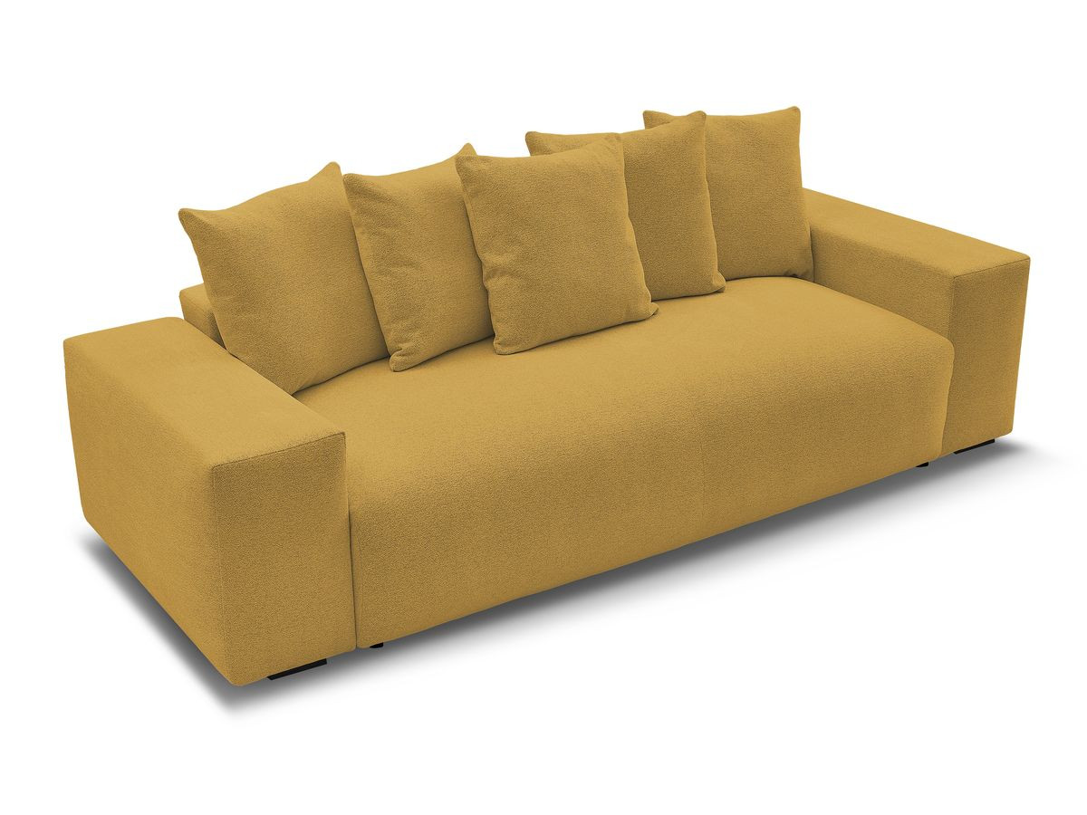 Canapé droit fixe 3 places VOLTAIRE tissu chiné