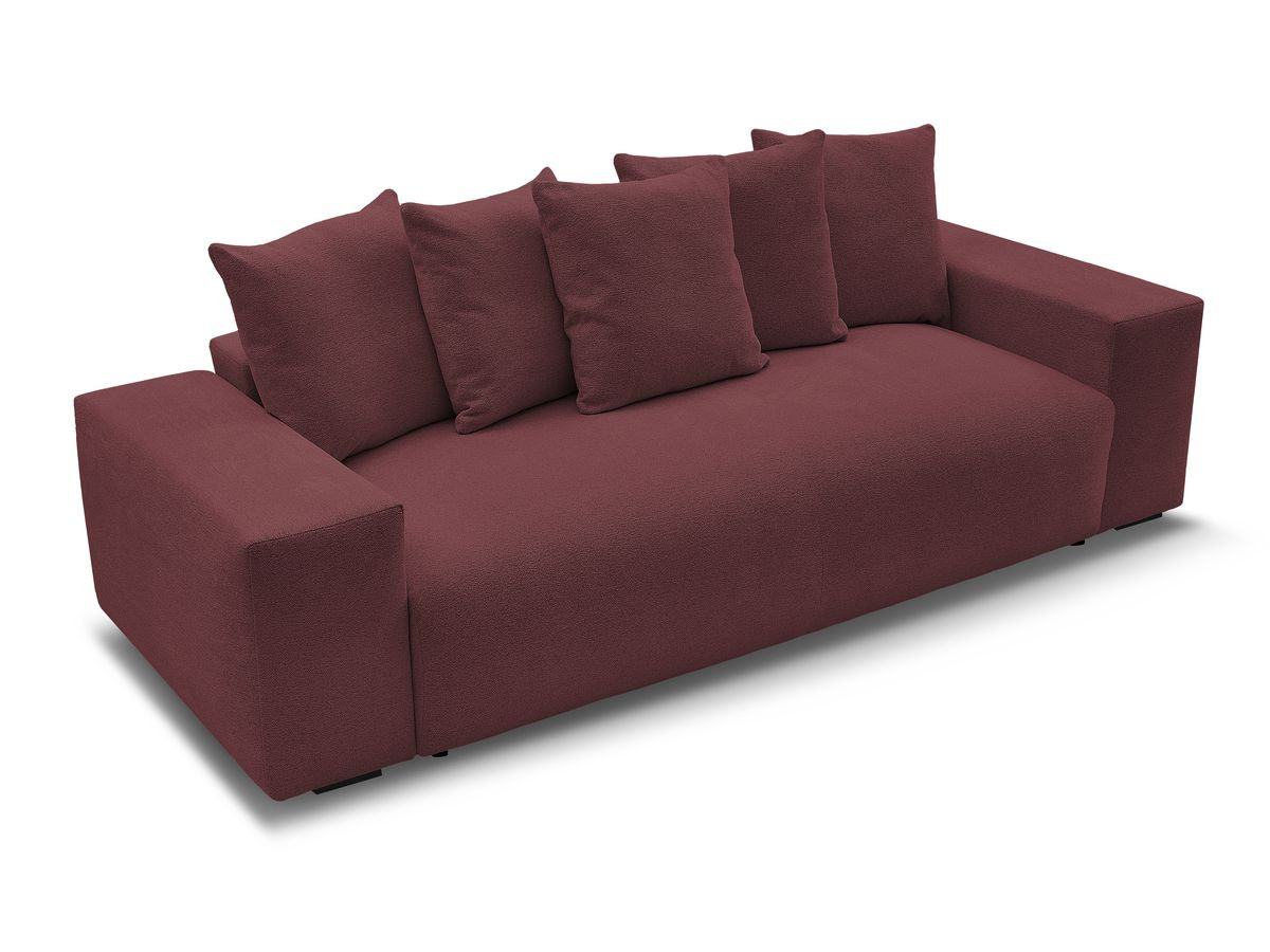 Canapé droit fixe 3 places VOLTAIRE tissu chiné