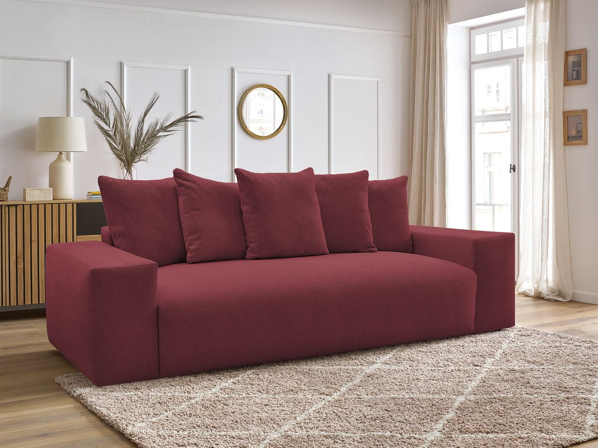 Canapé droit fixe 3 places VOLTAIRE tissu chiné
