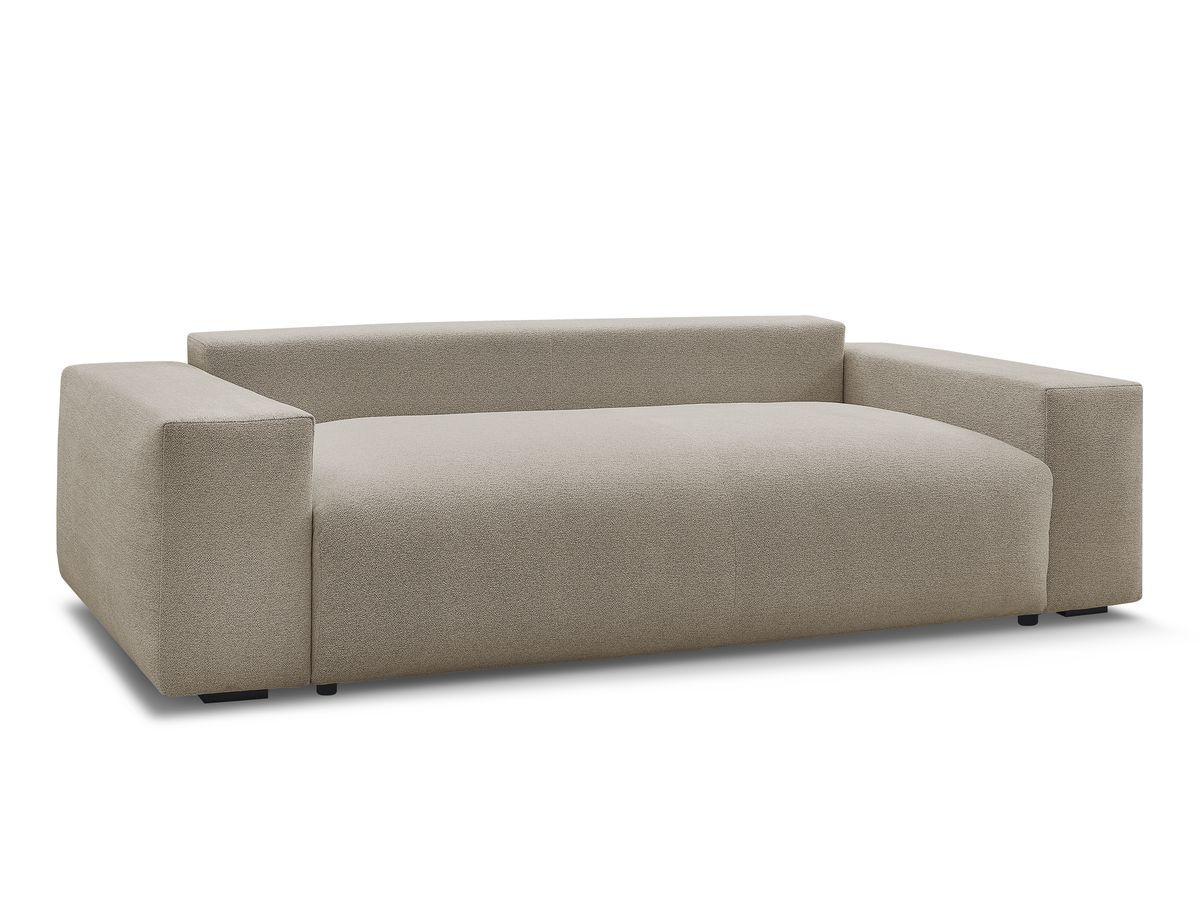 VOLTAIRE vaste 3-zits rechte bank in gemêleerde stof