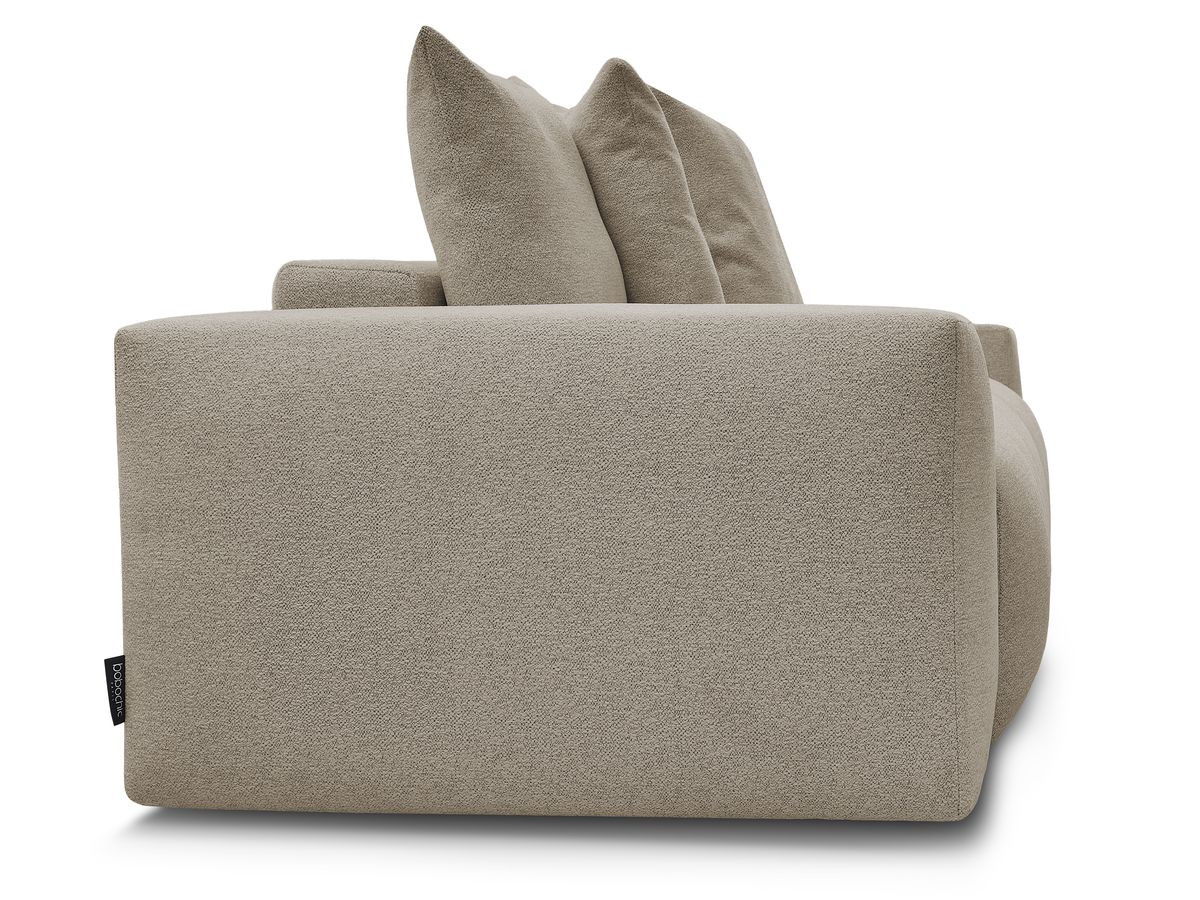 Canapé droit fixe 3 places VOLTAIRE tissu chiné