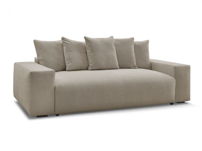 Canapé droit fixe 3 places VOLTAIRE tissu chiné