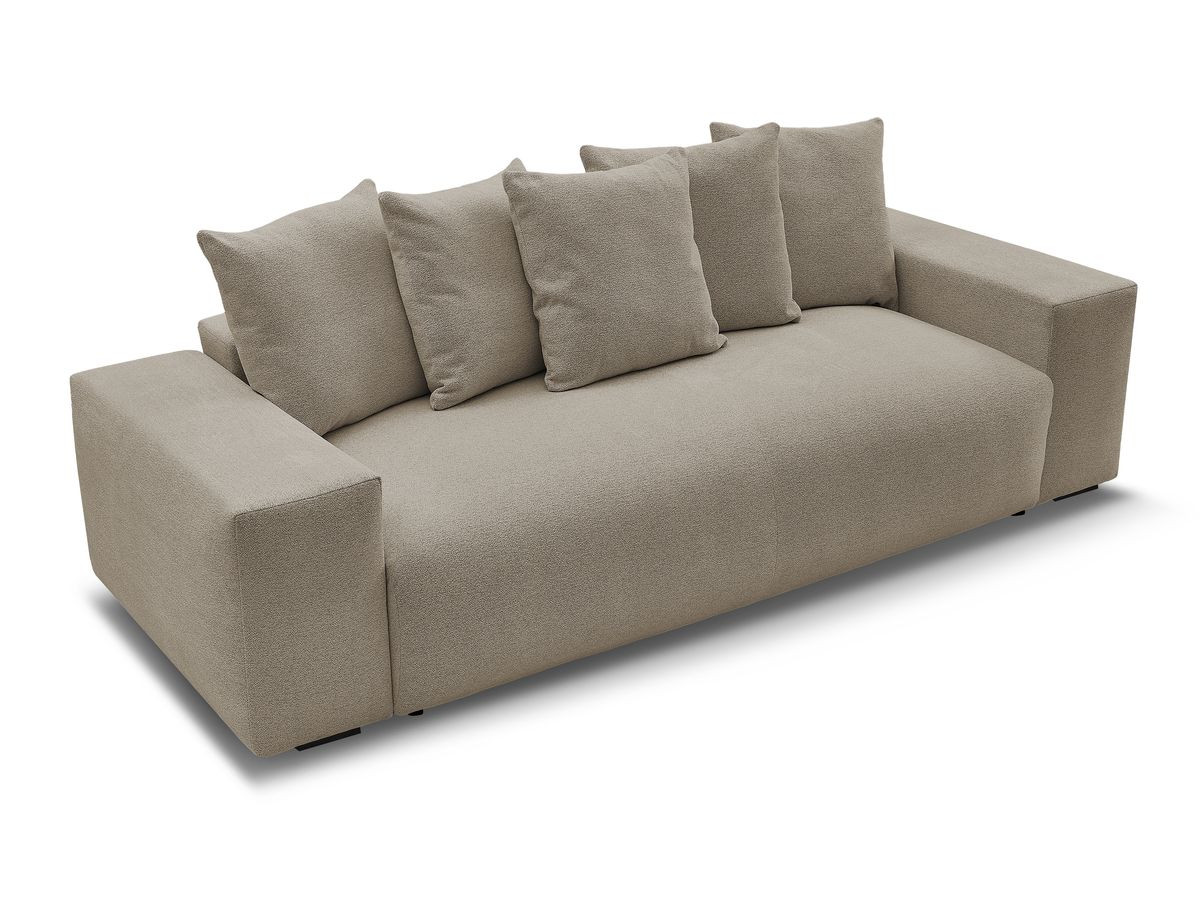 Canapé droit fixe 3 places VOLTAIRE tissu chiné
