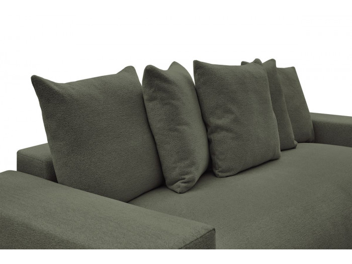 Canapé droit fixe 3 places VOLTAIRE tissu chiné