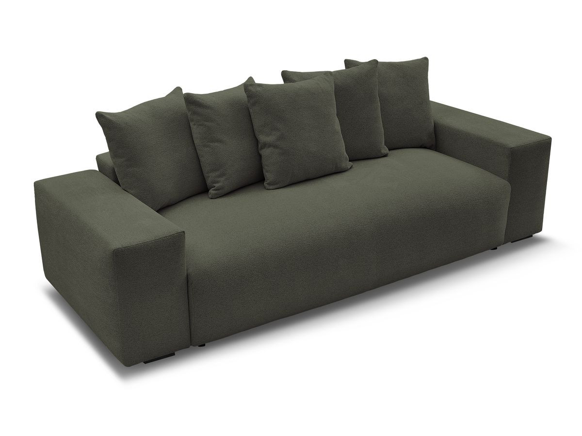 Canapé droit fixe 3 places VOLTAIRE tissu chiné