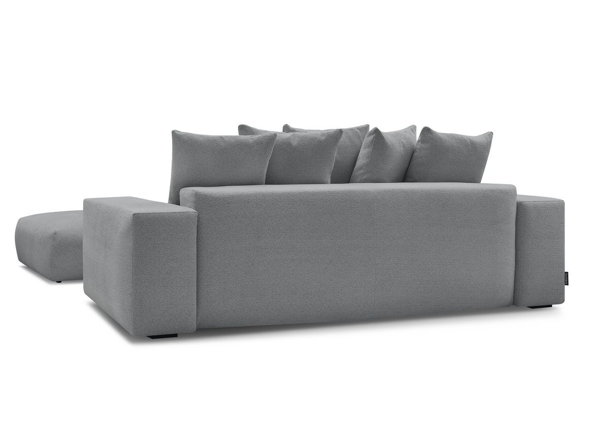 Canapé droit 3 places VOLTAIRE chiné avec pouf gris foncé — vue 6