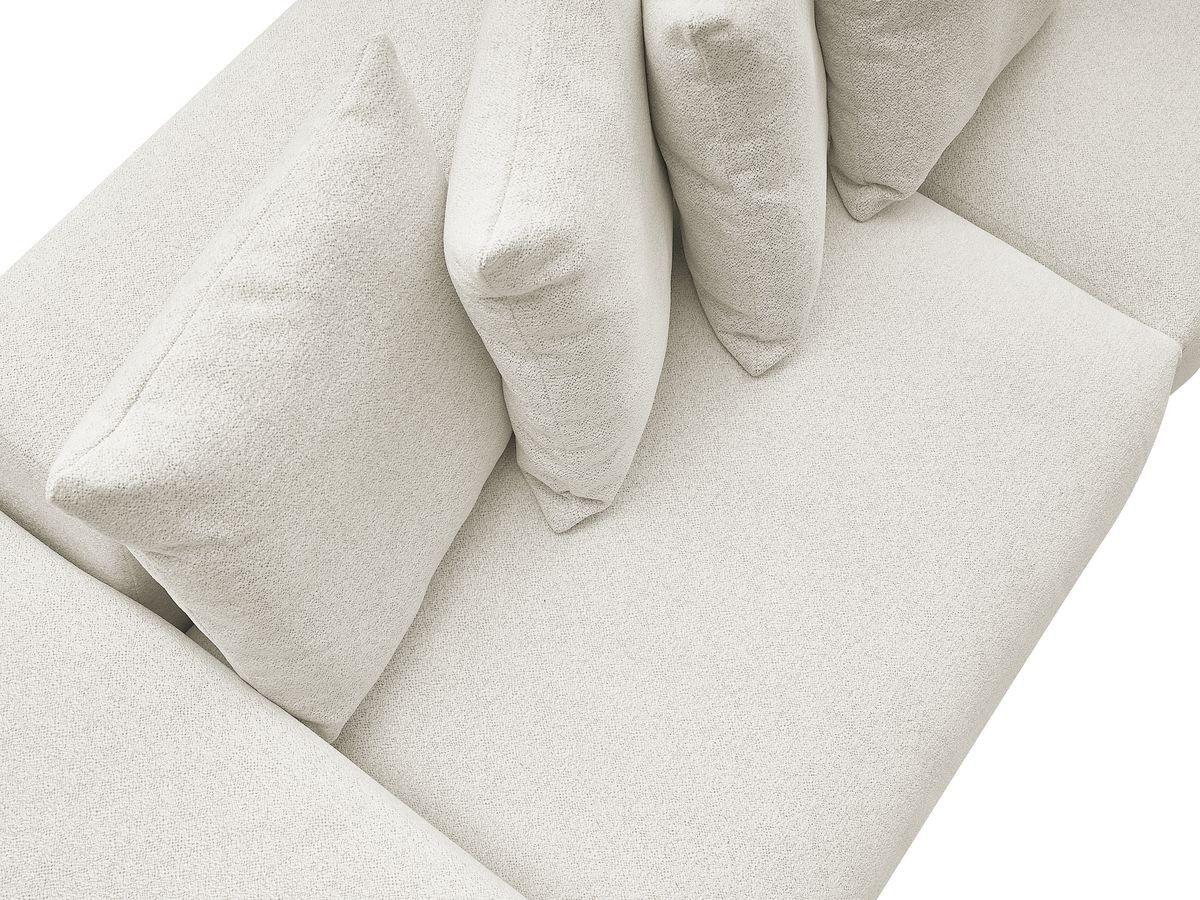 Canapé droit 4 places VOLTAIRE chiné blanc — vue 4